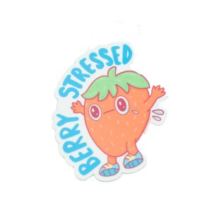 Berry Stressed Vinyl Sticker